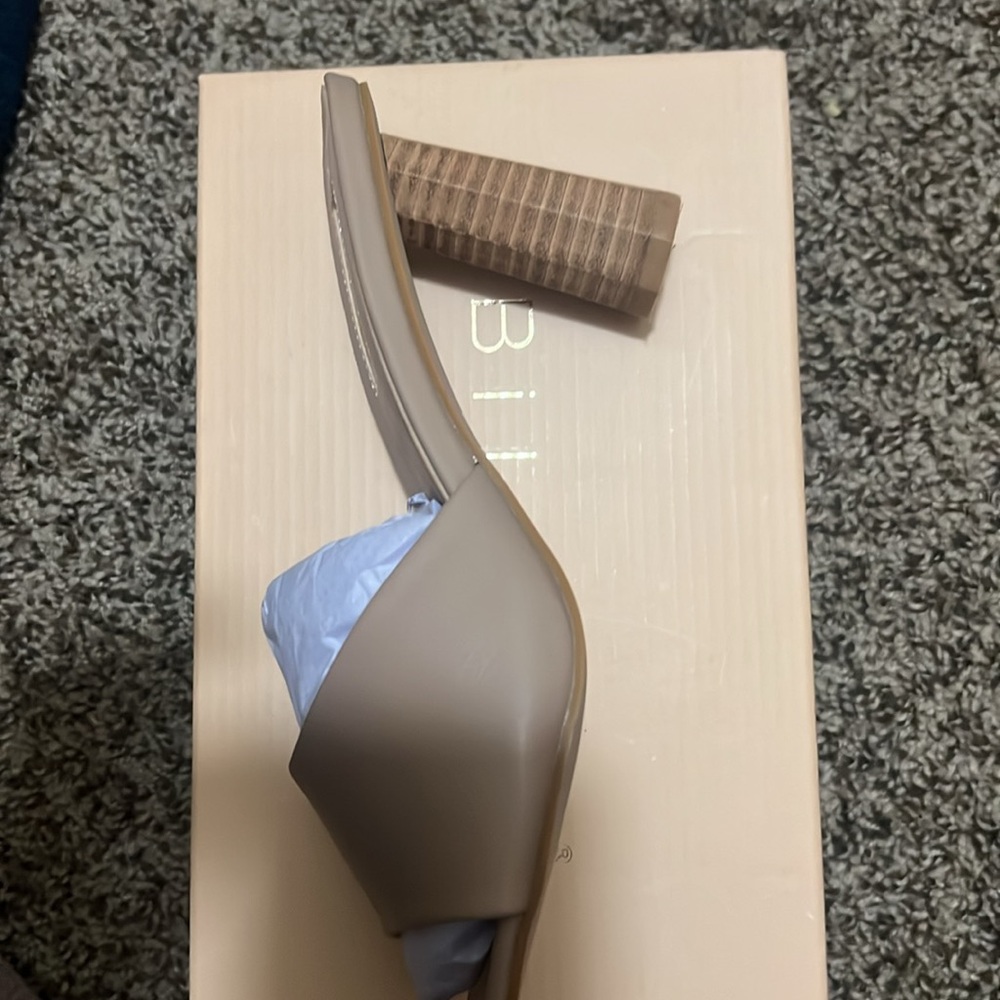 Billini- Dixee color mocha Heel height 9cm mule sandal - Picture 3 of 4